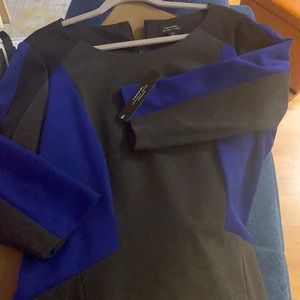 Tahari color block dress with 3/4 sleeves